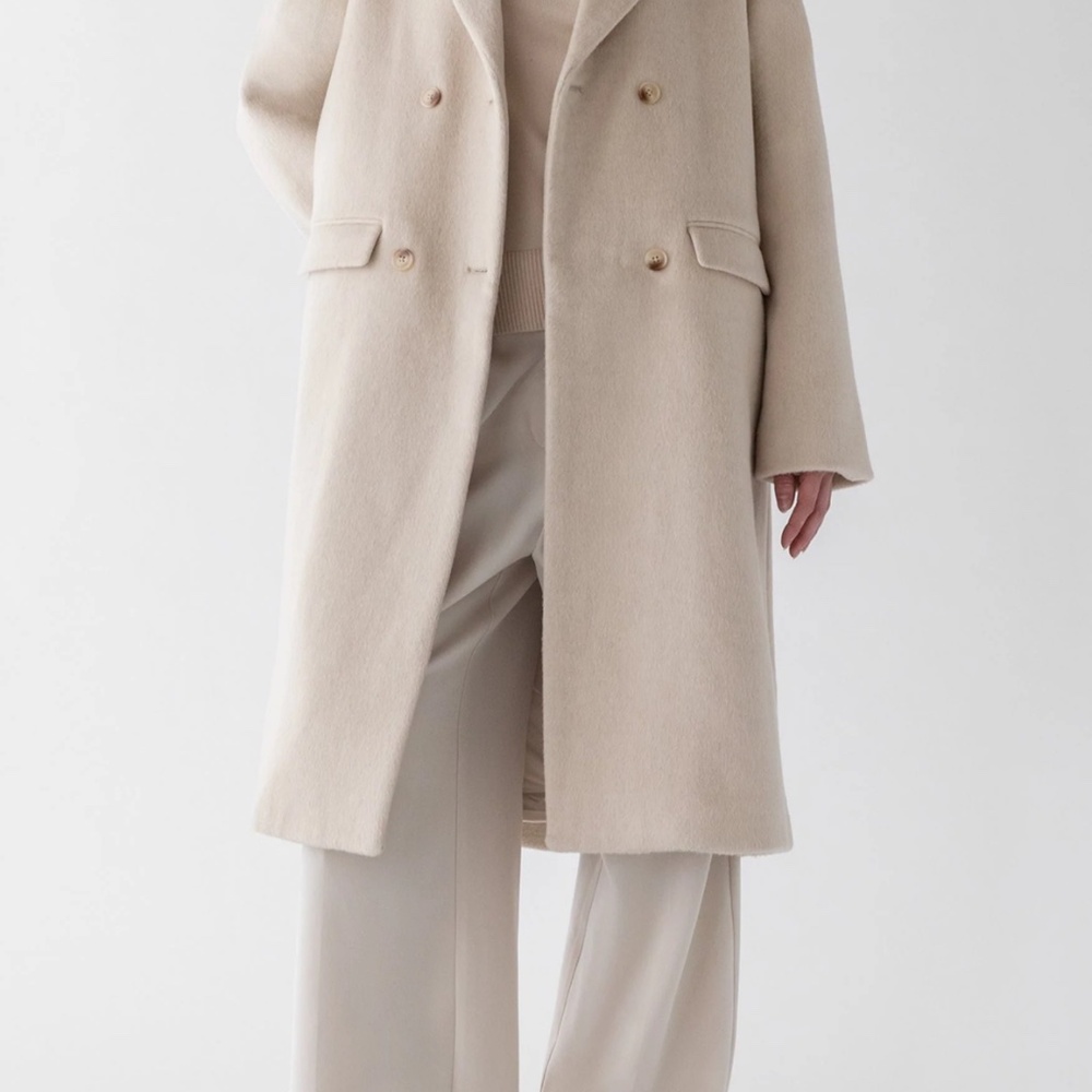 NWT- Oak & Fort Wool- Blend Double Breasted Oversized Coat